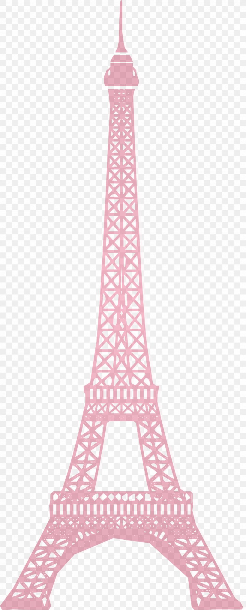 Eiffel Tower Monument Wall Decal, PNG, 1858x4600px, Eiffel Tower, Drawing, Monument, Paris, Pink Download Free