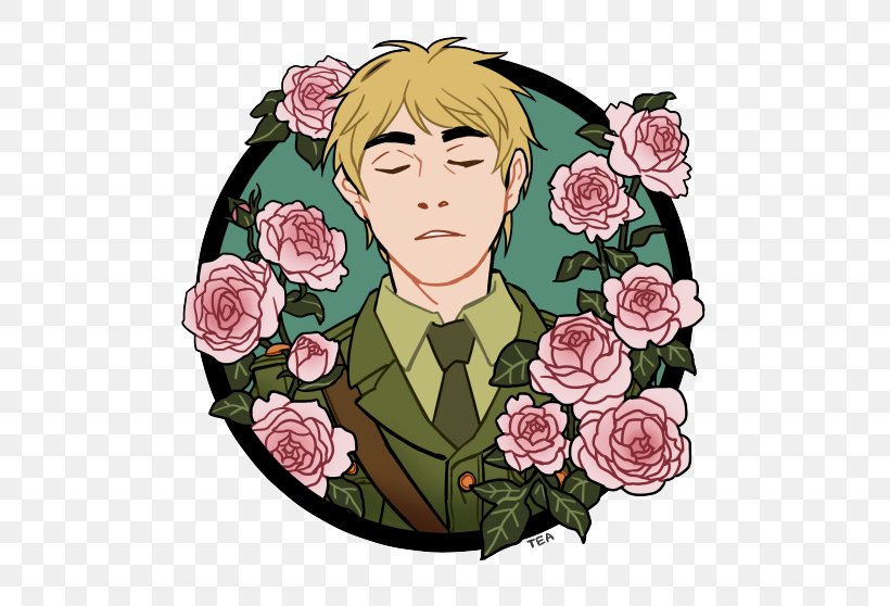 Garden Roses Hetalia: Axis Powers Floral Design England, PNG, 500x558px, Watercolor, Cartoon, Flower, Frame, Heart Download Free