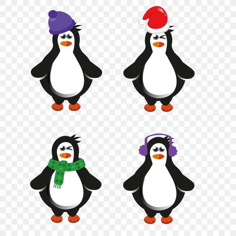 Penguin Cartoon Illustration, PNG, 1000x1000px, Penguin, Animation, Beak, Bird, Cartoon Download Free