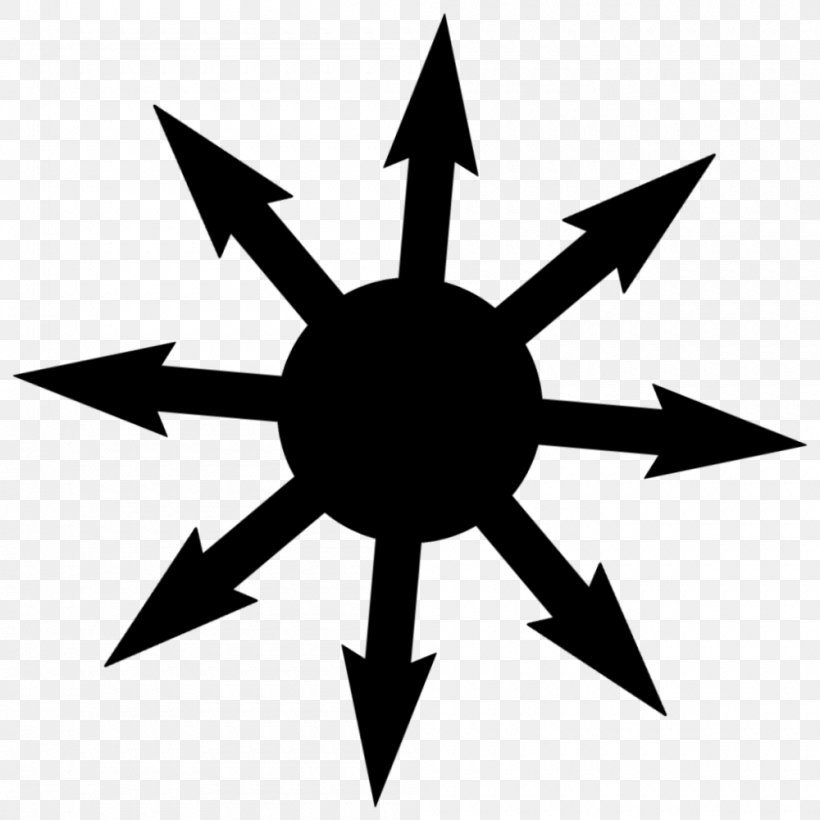 Symbol Of Chaos Chaos Magic Sigil, PNG, 1000x1000px, Symbol Of Chaos, Artwork, Belief, Black And White, Chaos Download Free