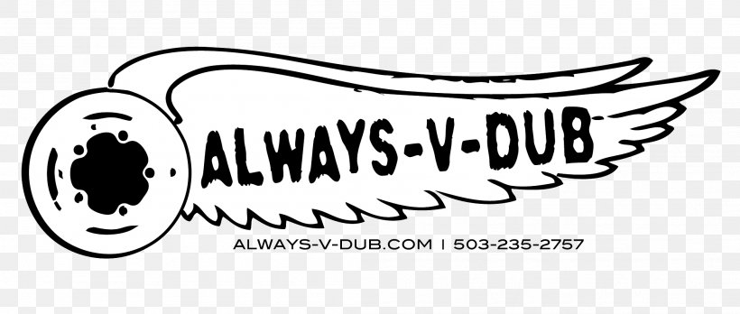 Always V-Dub Parts Logo Car VDub Brand, PNG, 2101x892px, Logo, Area, Art, Black, Black And White Download Free