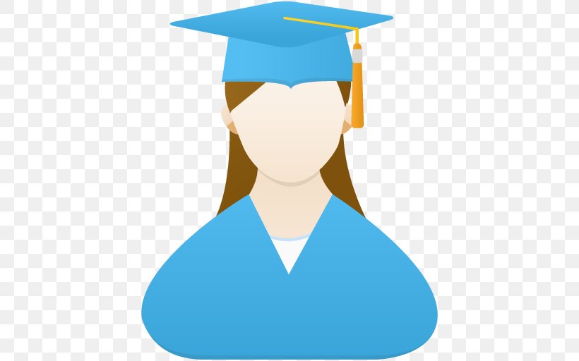 Graduation Ceremony Female Graduate University Icon Design, PNG, 512x512px, Graduation Ceremony, Academic Degree, Academic Dress, Academician, Blue Download Free