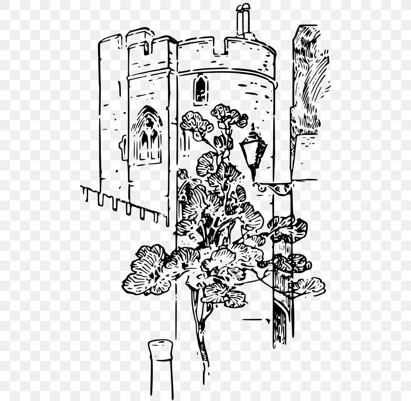 Castle Fortified Tower Clip Art, PNG, 500x800px, Watercolor, Cartoon, Flower, Frame, Heart Download Free
