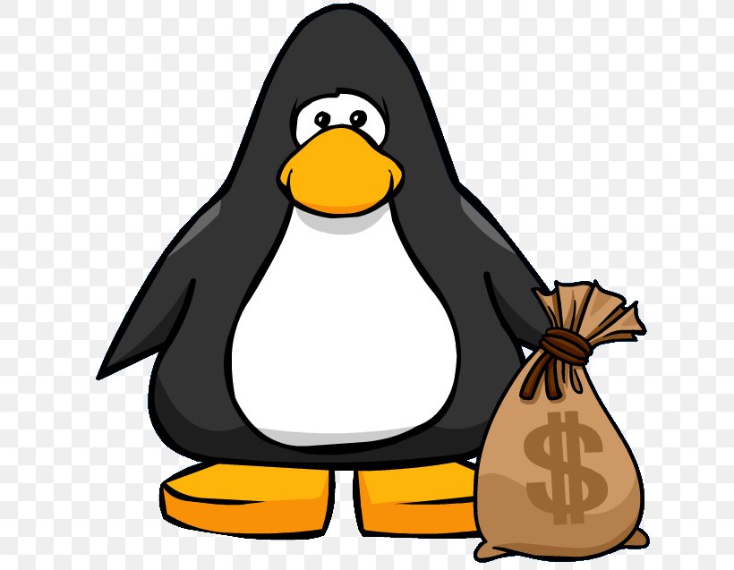 Club Penguin Money Bag Bank Clip Art, PNG, 670x637px, Club Penguin, Artwork, Bag, Bank, Beak Download Free