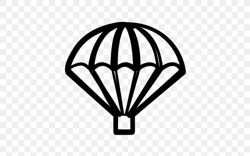 Parachute Parachuting Drawing Clip Art, PNG, 512x512px, Parachute, Balloon, Black, Black And White, Drawing Download Free