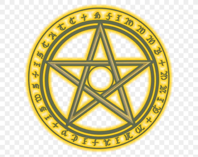 Pentagram Wicca Witchcraft Ceremonial Magic, PNG, 650x650px, Pentagram, Area, Art, Badge, Ceremonial Magic Download Free