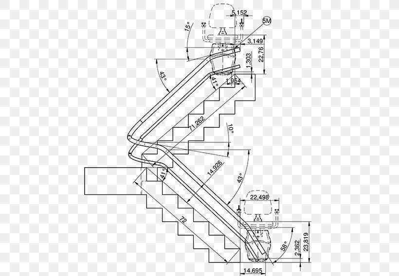 Stairlift Technical Drawing Elevator Apparaat, PNG, 473x568px, Stairlift, Apparaat, Area, Artwork, Assembly Line Download Free