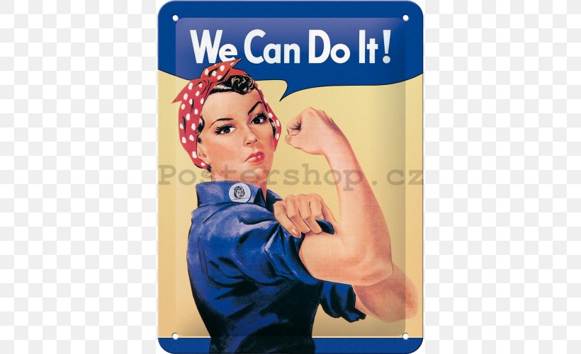 We Can Do It! Second World War Rosie The Riveter United States, PNG, 500x500px, We Can Do It, Advertising, Arm, Boxing Glove, Finger Download Free