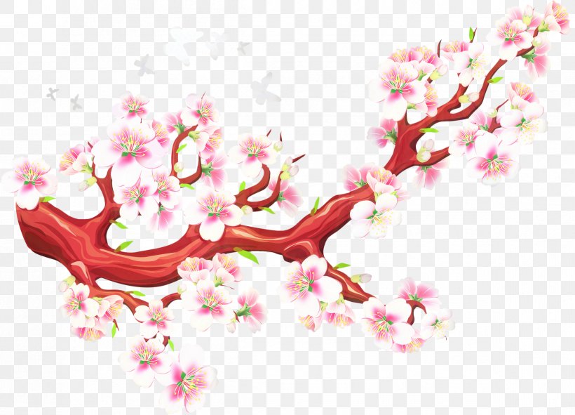 Cherry Blossom Flower, PNG, 2396x1727px, Cherry Blossom, Blossom, Branch, Drawing, Flower Download Free
