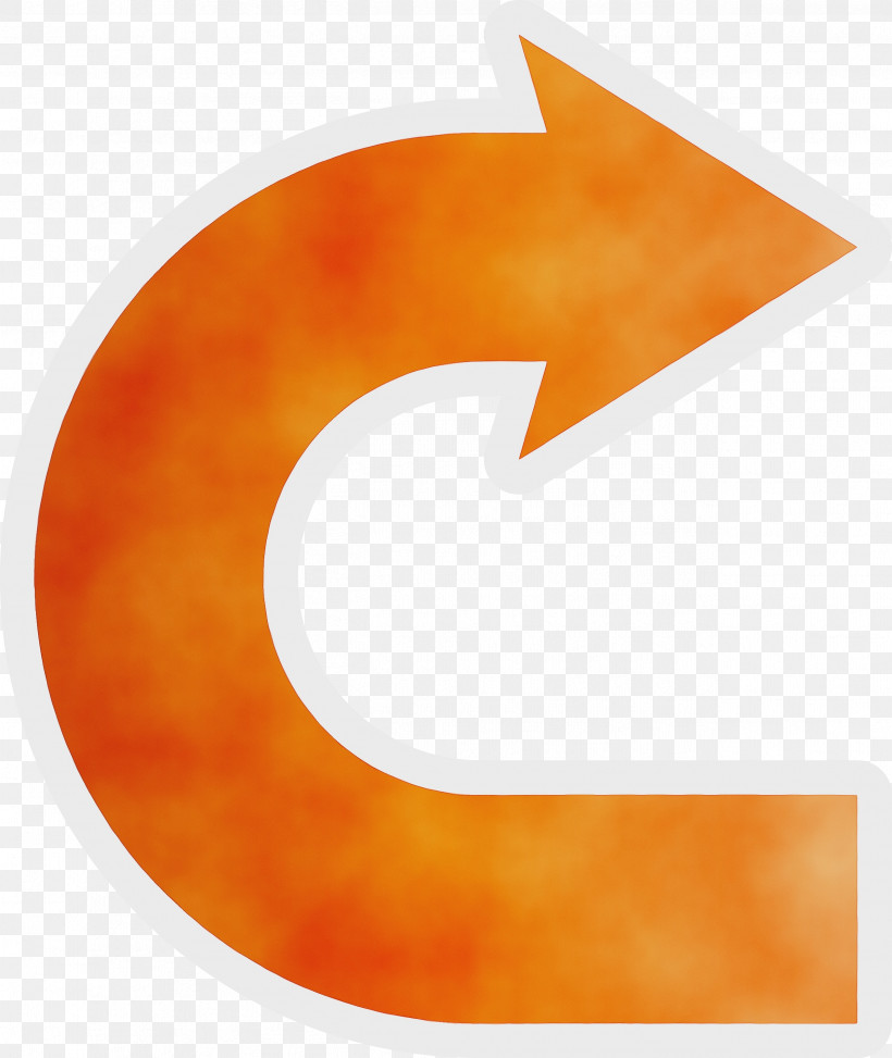 Orange, PNG, 2527x3000px, U Shaped Arrow, Logo, Orange, Paint, Symbol Download Free