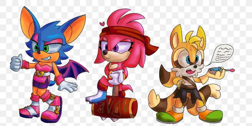 Rouge The Bat Amy Rose Shadow The Hedgehog Sonic Chaos Knuckles The Echidna, PNG, 1024x512px, Rouge The Bat, Amy Rose, Art, Cartoon, Doctor Eggman Download Free