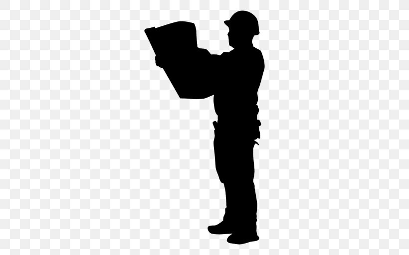 Silhouette Architectural Engineering Construction Worker Clip Art, PNG, 512x512px, Silhouette, Architect, Architectural Engineering, Arm, Black And White Download Free