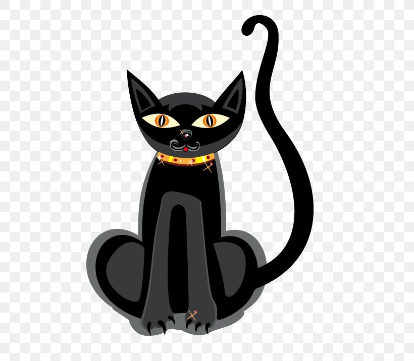Black Cat Kitten Halloween Clip Art, PNG, 520x716px, Cat, Black, Black And White, Black Cat, Carnivoran Download Free
