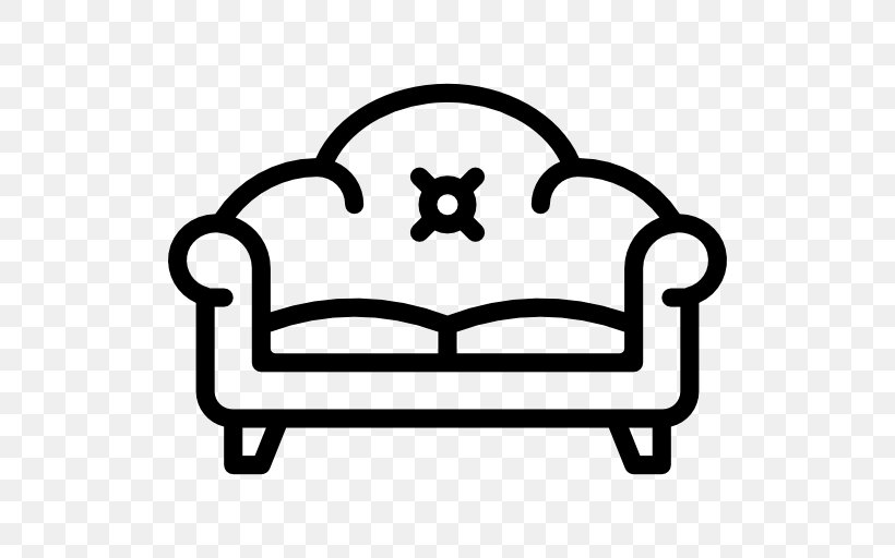 Couch Furniture Hotel Room, PNG, 512x512px, Couch, Area, Bathroom, Bed, Black And White Download Free