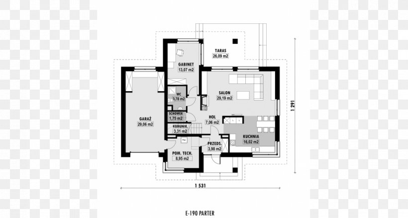 Floor Plan Powierzchnia Zabudowy House Gable Roof, PNG, 958x512px, Floor Plan, Area, Attic, Building, Dining Room Download Free