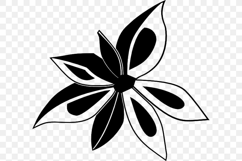 Star Anise Clip Art, PNG, 600x545px, Star Anise, Allspice, Anise, Artwork, Black And White Download Free