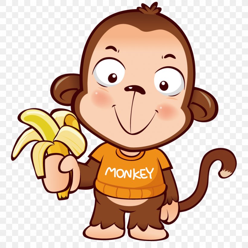 T-shirt Banana Monkey Child Fruit, PNG, 1000x1000px, Tshirt, Aliexpress, Art, Banana, Boy Download Free