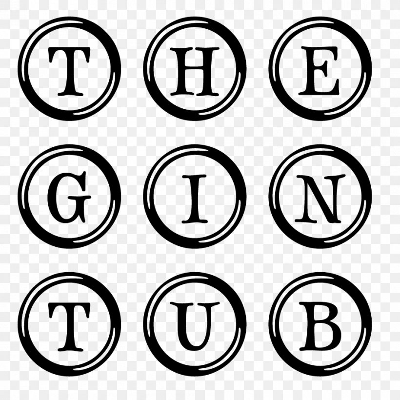 The Gin Tub Cocktail Bee's Knees Restaurant, PNG, 945x945px, Gin, Area, Bar, Black And White, Brand Download Free