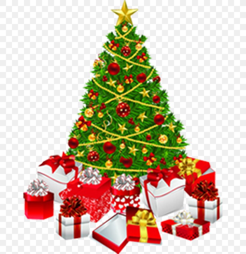Christmas Tree Christmas Gift Clip Art, PNG, 666x847px, Christmas Tree, Christmas, Christmas Decoration, Christmas Gift, Christmas Ornament Download Free