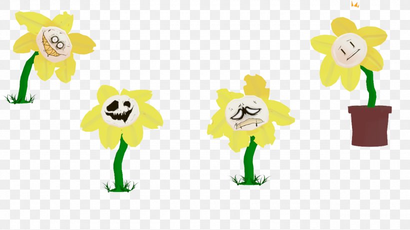 Floral Design Undertale Flowey Cut Flowers, PNG, 1280x720px, Floral Design, Art, Cartoon, Character, Cut Flowers Download Free