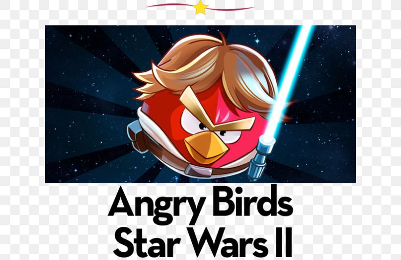 Angry Birds Star Wars II Angry Birds Go! Luke Skywalker Angry Birds Star Wars HD, PNG, 636x532px, Watercolor, Cartoon, Flower, Frame, Heart Download Free