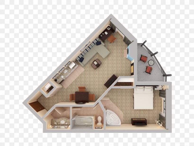 Hilton Sedona Resort At Bell Rock Hot Tub House 3D Floor Plan, PNG, 1024x768px, 3d Floor Plan, Hilton Sedona Resort At Bell Rock, Accommodation, Apartment, Bedroom Download Free