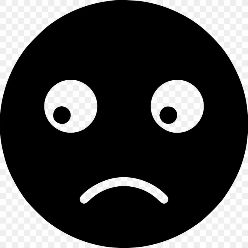 Smiley Emoticon Symbol, PNG, 980x982px, Smiley, Black And White, Crying, Emoji, Emoticon Download Free