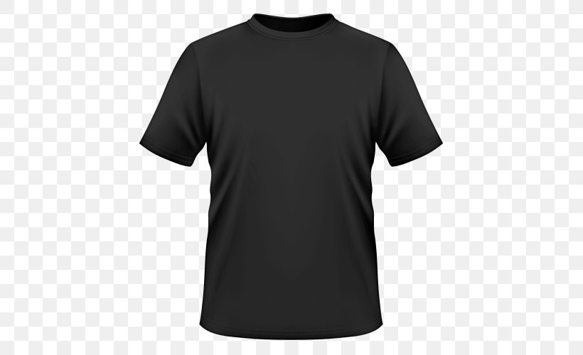 Printed T-shirt Crew Neck Top, PNG, 500x500px, Tshirt, Active Shirt, Black, Brand, Clothing Download Free