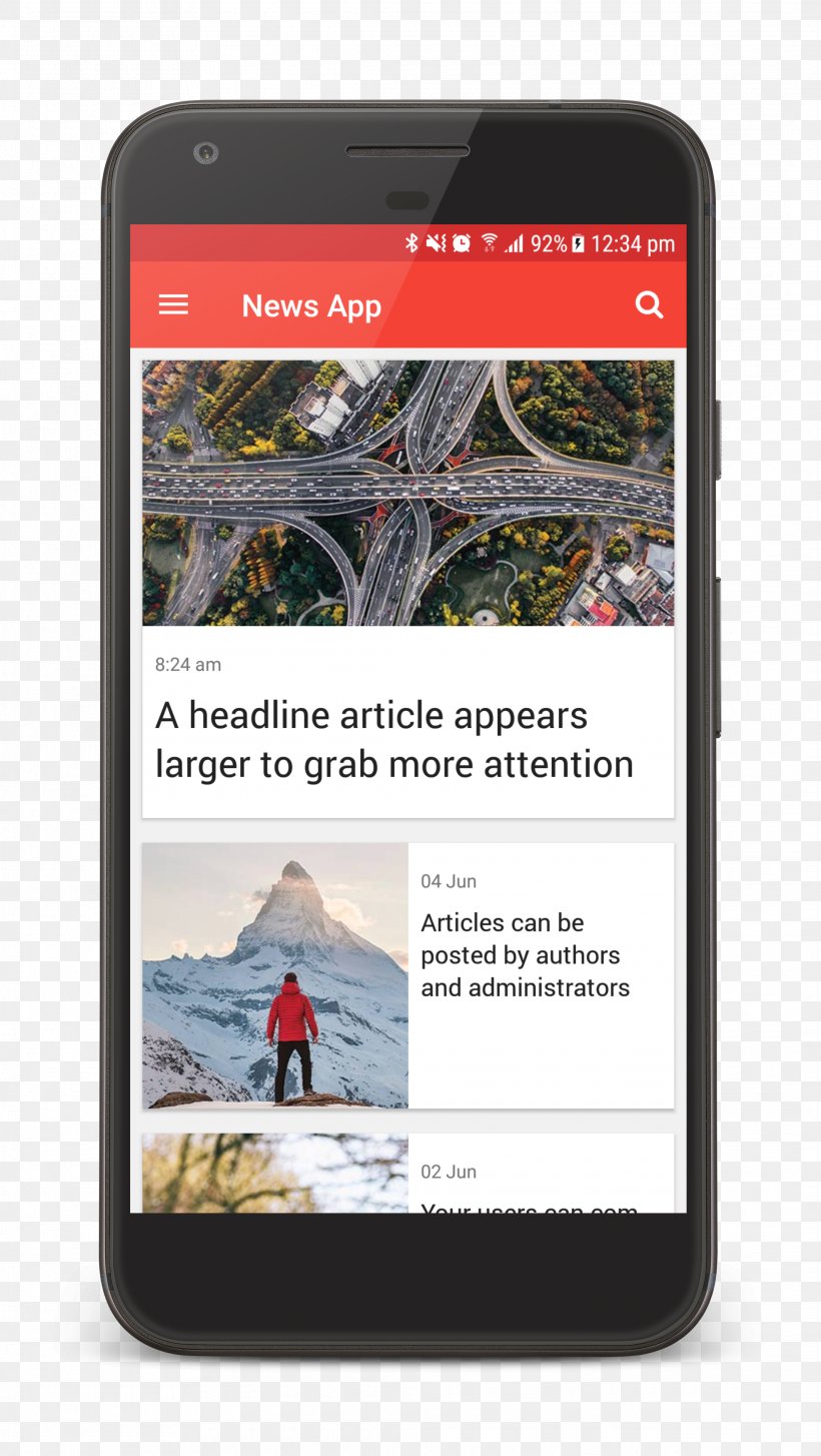 Template Android Newspaper Smartphone, PNG, 2125x3770px, Template, Advertising, Android, Article De Presse, Drupal Association Download Free