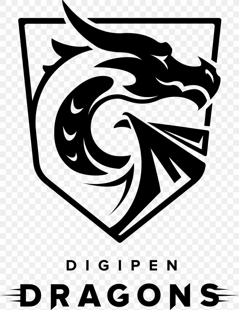 DigiPen Institute Of Technology University Education Dragon, PNG, 2825x3667px, Digipen Institute Of Technology, Area, Art, Artwork, Black Download Free