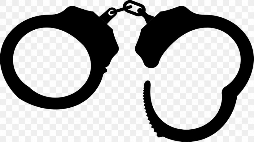 Handcuffs Clip Art, PNG, 981x550px, Handcuffs, Arrest, Black And White, Cdr, Eyewear Download Free