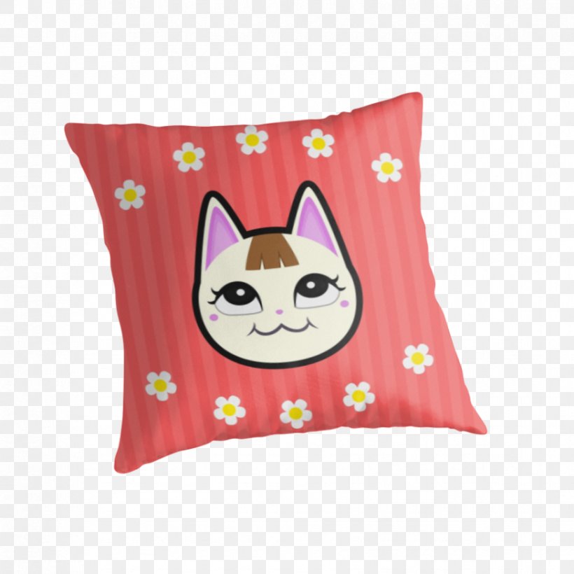 Cat Throw Pillows Cushion Interior Design Services Animal Crossing, PNG, 875x875px, Cat, Animal, Animal Crossing, Argentine Horned Frog, Cushion Download Free