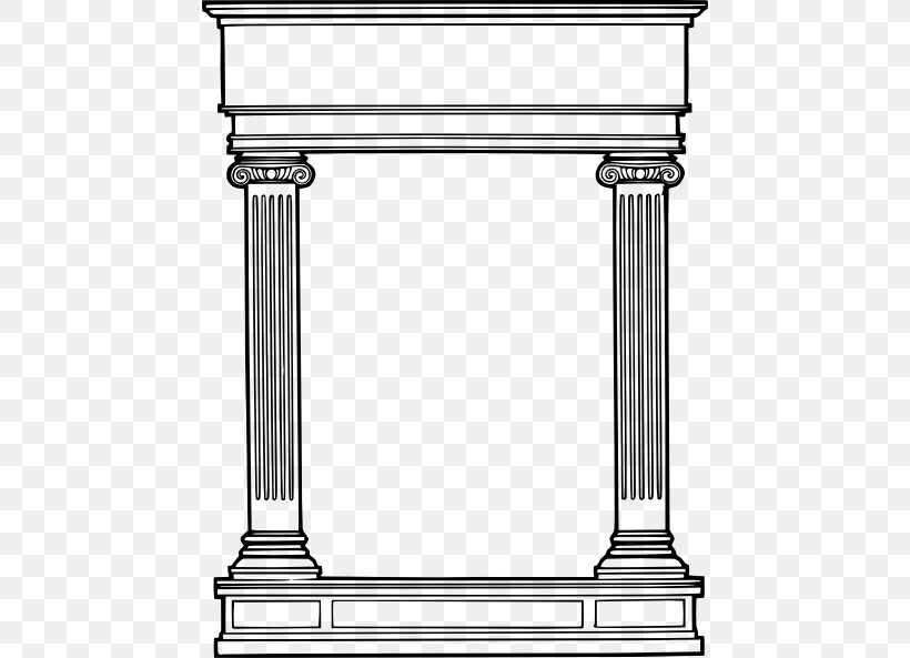 Column Classical Order Clip Art, PNG, 456x593px, Column, Ancient Greek Architecture, Ancient Roman Architecture, Architecture, Black And White Download Free