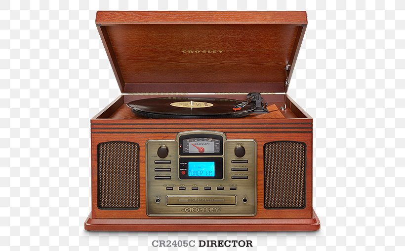 Crosley CR2405A-OA Director CD Recorder With Cassette Player Crosley Radio Compact Disc Phonograph Record, PNG, 577x510px, Radio, Boombox, Cassette Deck, Cd Player, Cdrekorder Download Free