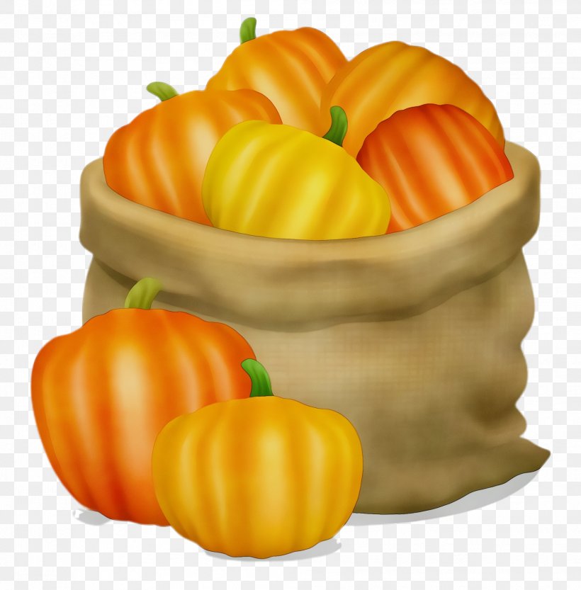 Orange, PNG, 1984x2016px, Watercolor, Bell Peppers And Chili Peppers, Calabaza, Candy Pumpkin, Food Download Free