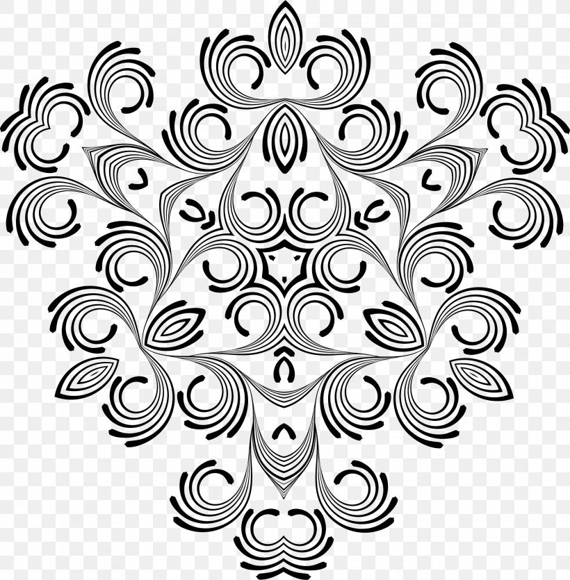 Symmetry Line Point Pattern, PNG, 2288x2330px, Symmetry, Black And White, Flower, Line Art, Monochrome Download Free