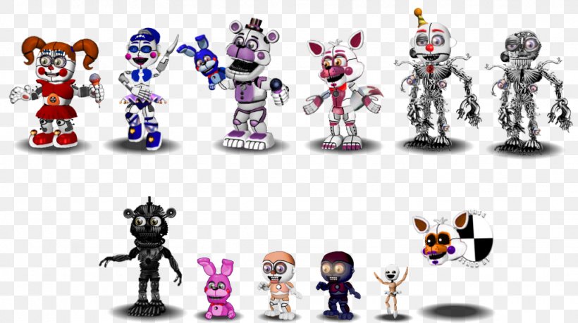 Five Nights At Freddy's: Sister Location Ultimate Custom Night Character Game, PNG, 1024x574px, Ultimate Custom Night, Action Figure, Action Toy Figures, Animal Figure, Animatronics Download Free