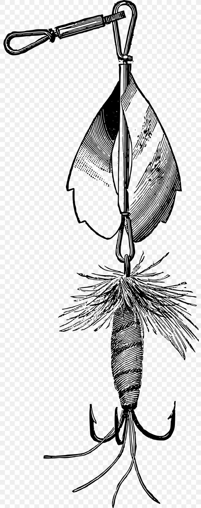 Line Art Fishing Baits & Lures Clip Art, PNG, 948x2400px, Line Art, Artwork, Bait, Black And White, Branch Download Free