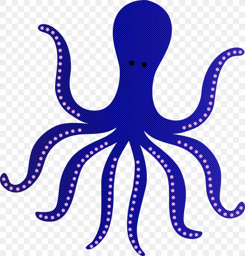 Octopus Giant Pacific Octopus Octopus Cobalt Blue Electric Blue, PNG, 2859x3000px, Octopus, Animal Figure, Cobalt Blue, Electric Blue, Giant Pacific Octopus Download Free