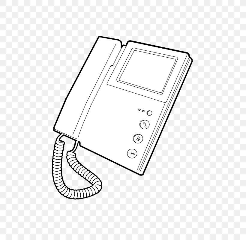VoIP Phone Telephone IPhone Intercom Clip Art, PNG, 566x800px, Voip Phone, Area, Black, Black And White, Coloring Book Download Free