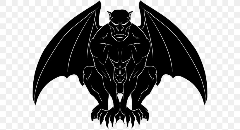 Image Dragon Gargoyle Vector Graphics, PNG, 600x444px, Dragon, Art, Bat, Black And White, Demon Download Free