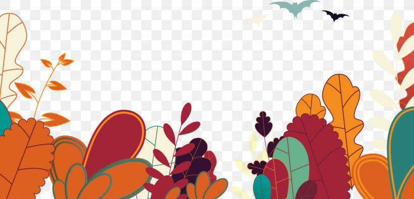 Graphic Design Autumn Illustration, PNG, 3170x1530px, Autumn, Art, Leaf, Orange, Text Download Free