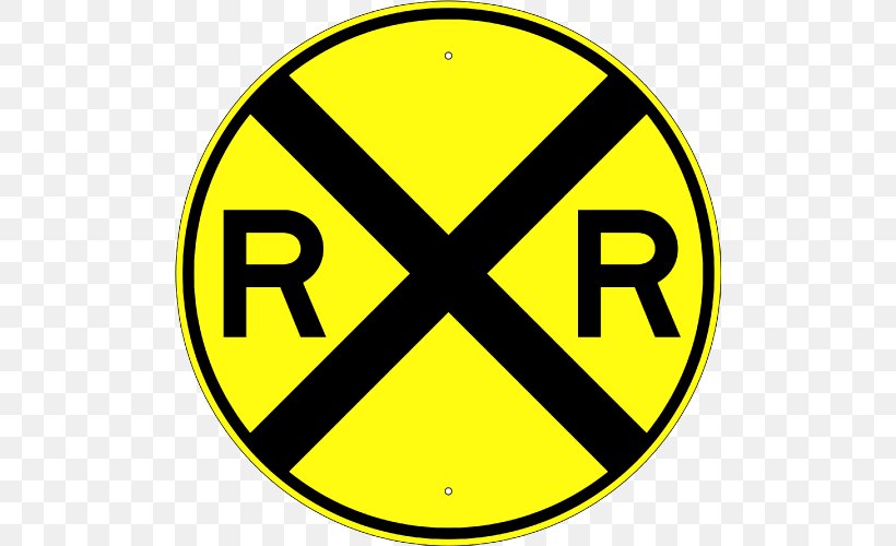 Rail Transport Train Level Crossing Sign, PNG, 500x500px, Rail Transport, Area, Brand, Intersection, Level Crossing Download Free