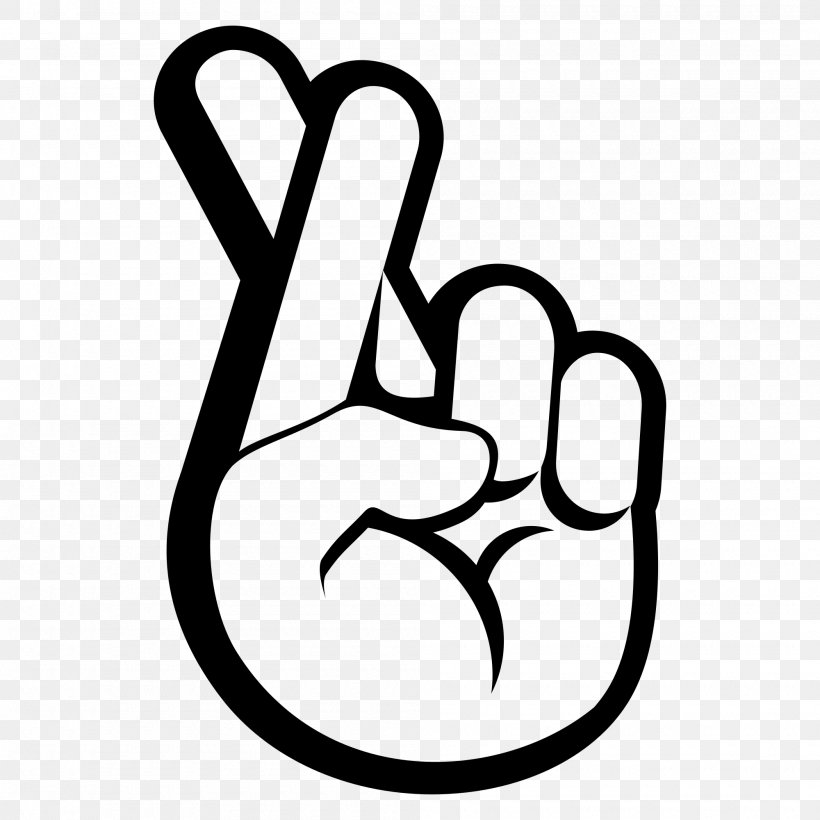 Thumb Crossed Fingers Clip Art, PNG, 2000x2000px, Thumb, Area, Black, Black And White, Cavaler Cruciat Download Free