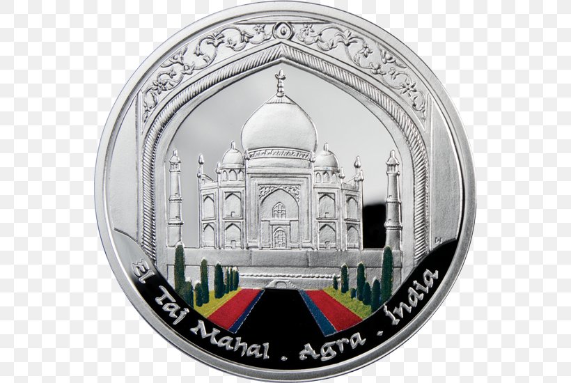Taj Mahal Silver Coin New7Wonders Of The World, PNG, 550x550px, Taj Mahal, Andorra, Coin, Currency, Dinar Download Free