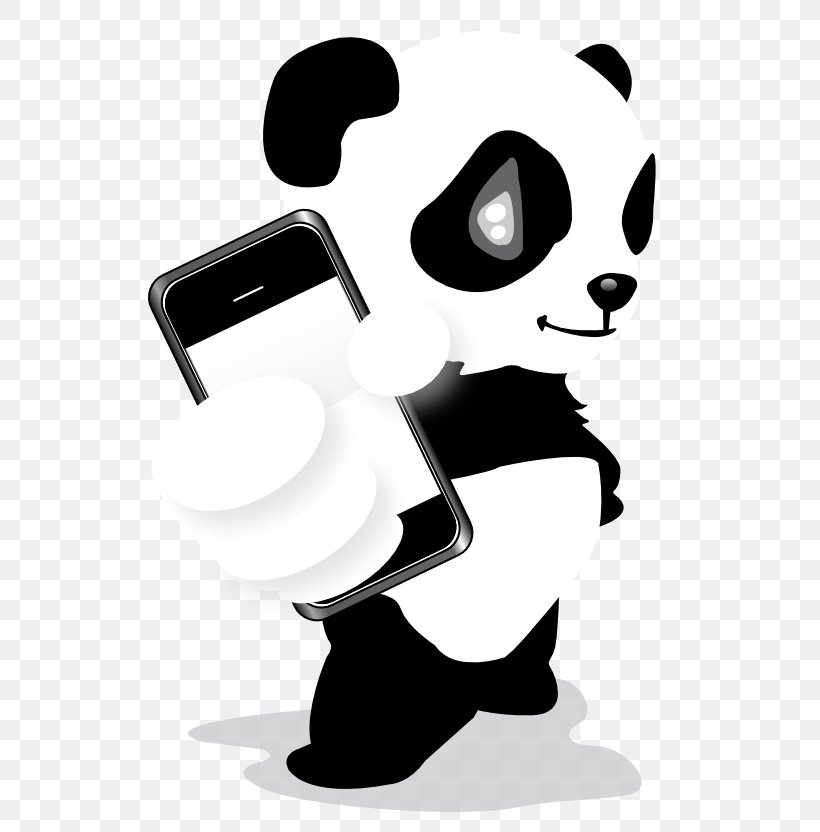 Giant Panda Bear Mobile Phones Smartphone Panda Illustrations, PNG, 555x832px, Giant Panda, Bear, Black And White, Cuteness, Factory Reset Download Free