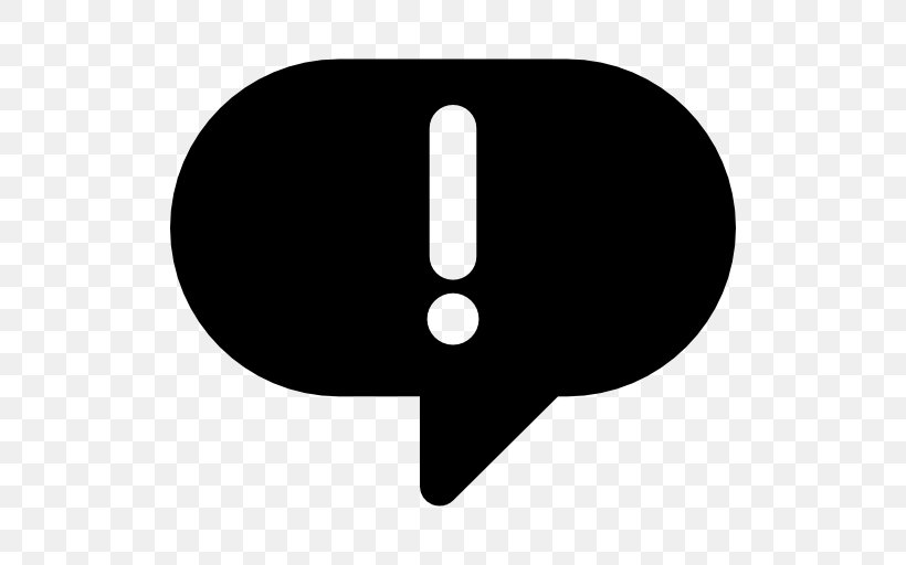 Exclamation Mark Speech Balloon Quotation Mark Interjection, PNG, 512x512px, Exclamation Mark, Black, Black And White, Conversation, Dialogue Download Free