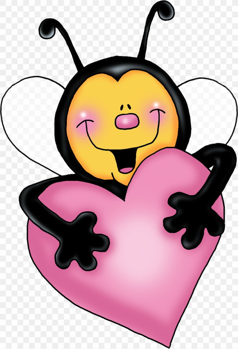 Bee Heart Cartoon Clip Art, PNG, 3334x4885px, Watercolor, Cartoon, Flower, Frame, Heart Download Free