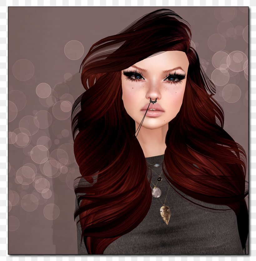 Brown Hair Hair Coloring Black Hair Maroon Red Hair, PNG, 1971x2008px, Watercolor, Cartoon, Flower, Frame, Heart Download Free