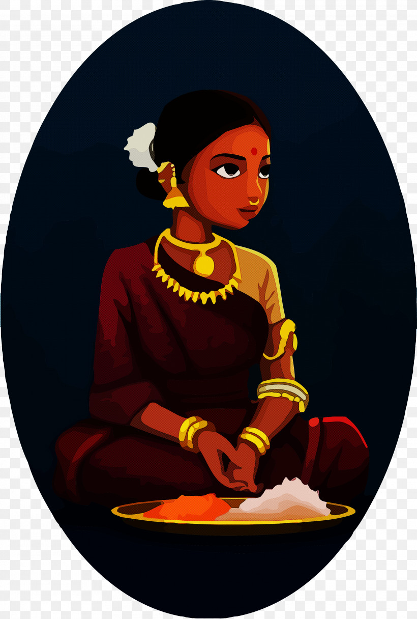 Lohri Dance, PNG, 2023x3000px, Lohri, Black Hair, Cartoon, Dance, Plate Download Free